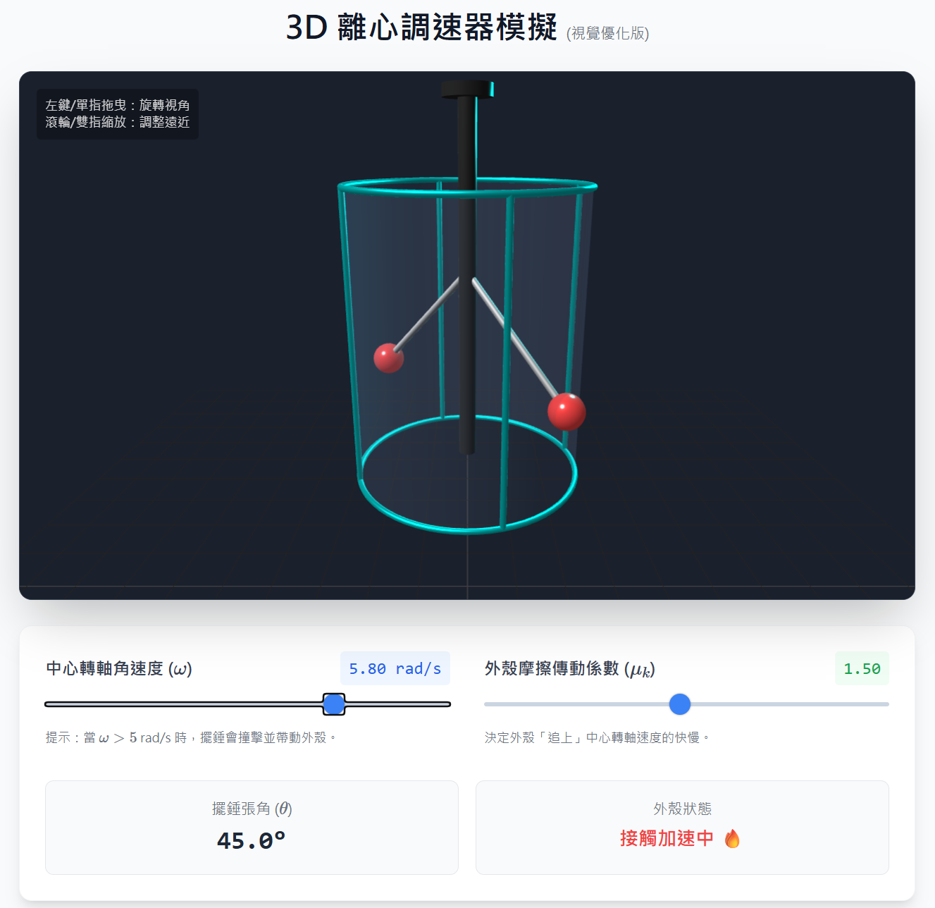 3D 離心調速器